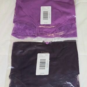 (M) CACIQUE WOMEN'S LACE BACK STRAPPY PANTY(2 PAIRS) SIZE 22-24